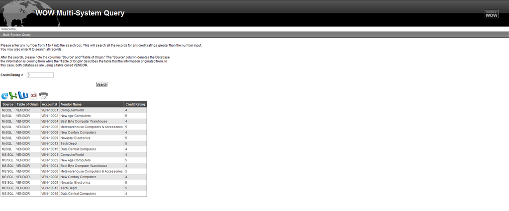 WOW Multi-System Query